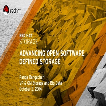 Advancing Open Software Defined Storage 