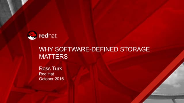 Red Hat Storage Day Seattle: Why Software-Defined Storage Matters