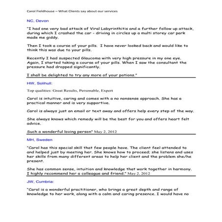 Refreshing Horizons Testimonials