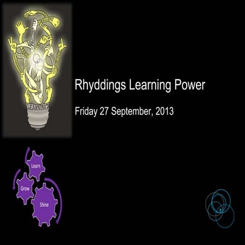 Rhyddings learning power 27 september