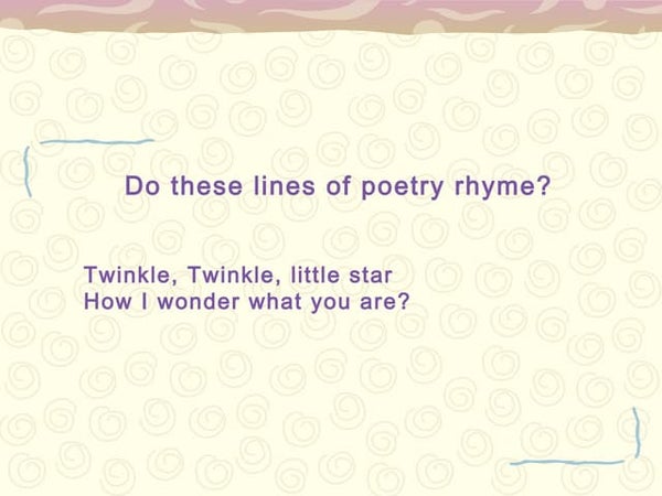 How To Mark The Rhyme Scheme