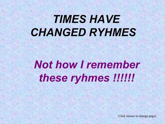 Nursery Rhymes for Children's Gatherings | PPT