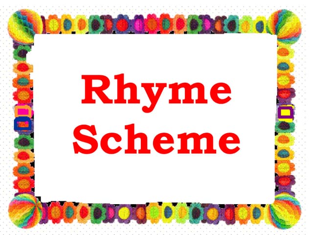 Rhyme scheme
