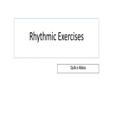 Rhythmic exercises | PPTX | Children\'s Health | Healthy Living