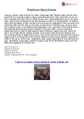 Rhythms easy khmer audiobook at qbba