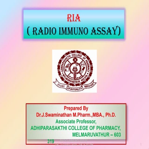 Radio immunoassay (RIA) | PPTX