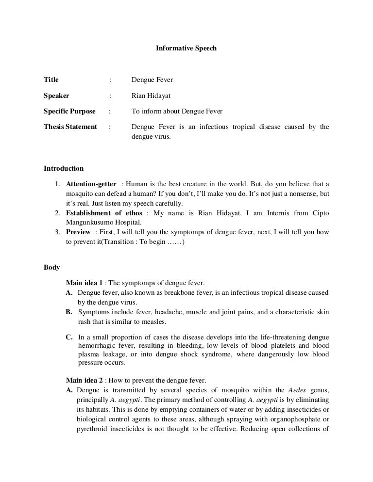 rian hidayat 1010912020 informative speech essay and outline examples