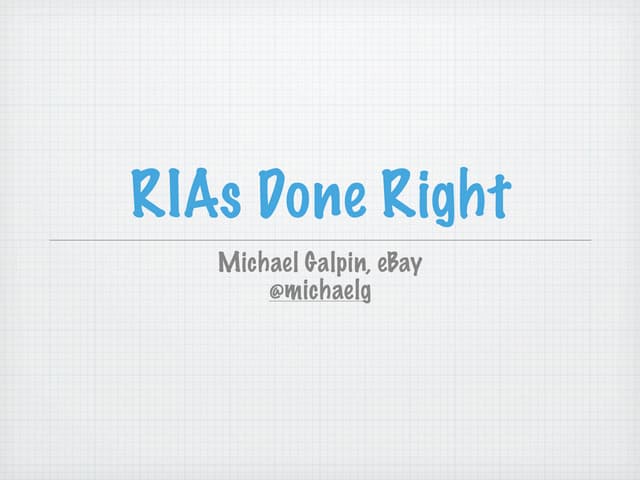 RIAs Done Right: Grails, Flex, and EXT GWT