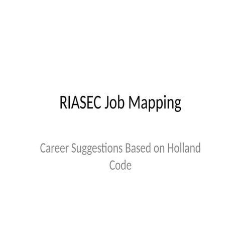 RIASEC_Job_Mapping_Presentation Guide for Beginners
