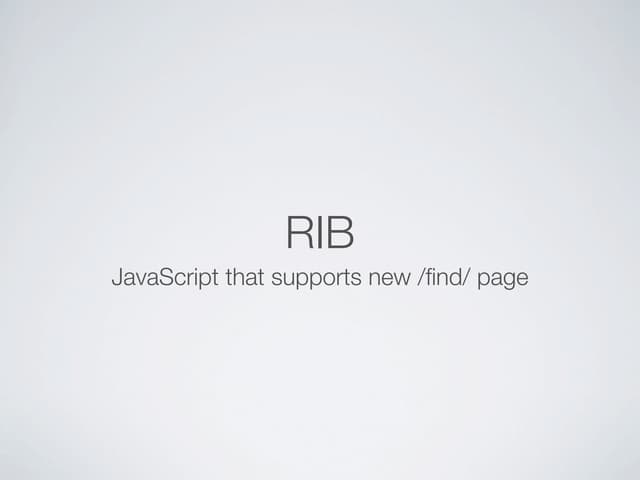 Introducing RIB