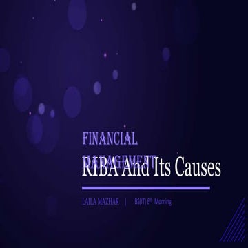 Riba and its causes