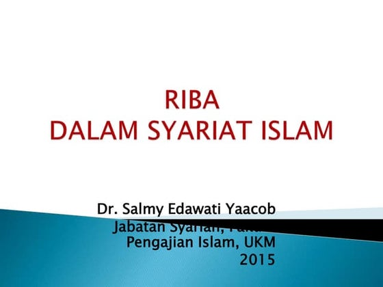 Riba dalam perspektif islam | PPTX