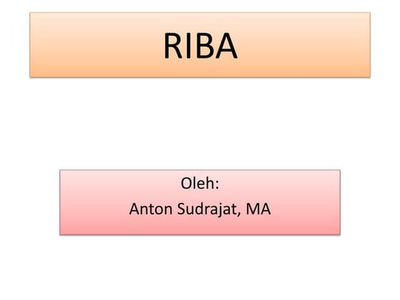 Presentasi Agama - RIBA | PPTX