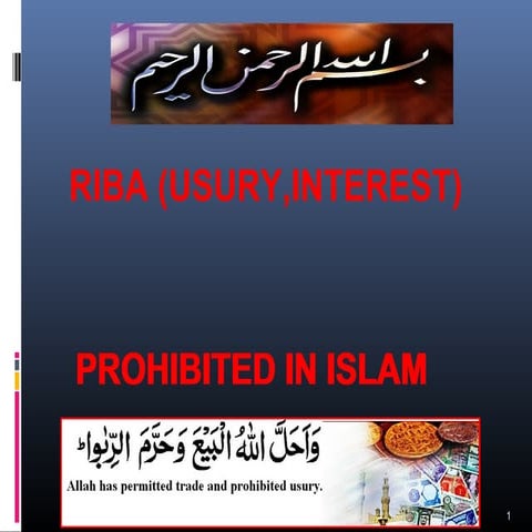 Riba prohibited in islam