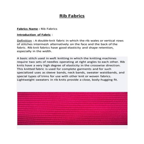 Rib fabrics