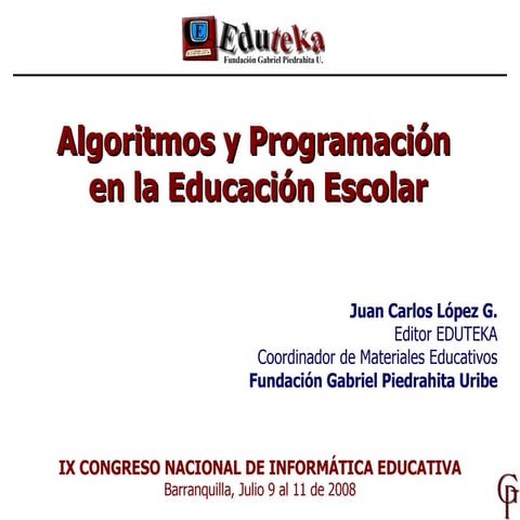 Algoritmos y programacion RIBIE