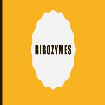 Ribozymes - with YouTube Video