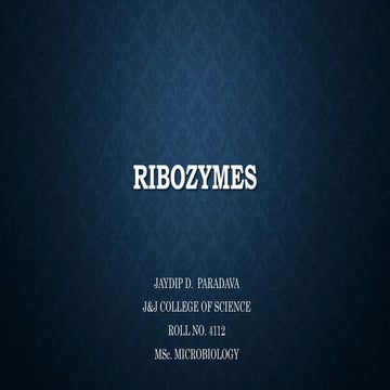 Ribozymes, types of ribozymes.