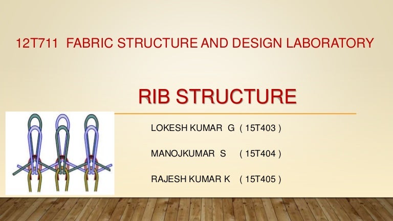 KNITTING - Rib structure