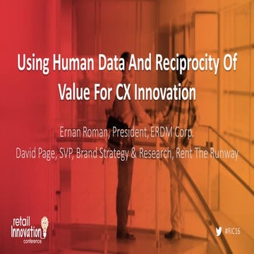 Using Human Data And Reciprocity Of Value For CX Innovation