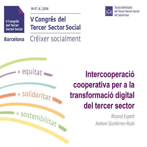 Intercooperació cooperativa per a la transformació digital del tercer sector