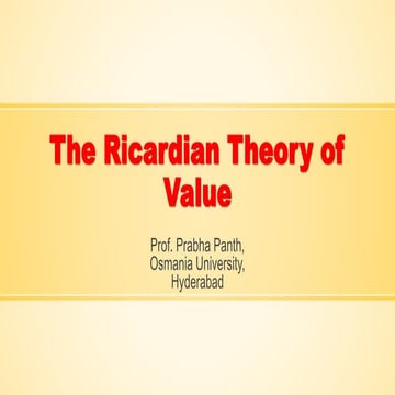 Ricardian theory of value