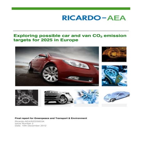 Exploring future CO2 emission targets for cars and vans