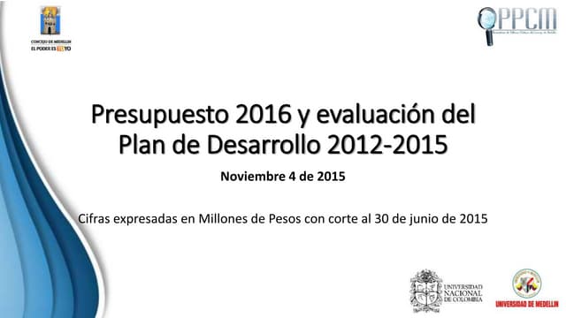 OPPCM en Presupuesto 2016