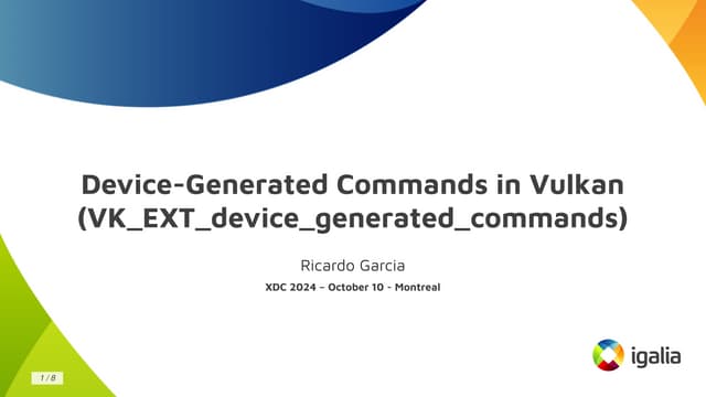 Device-Generated Commands      in Vulkan