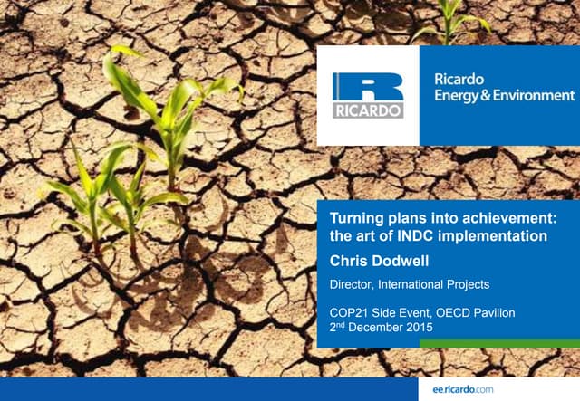 Ricardo Implementing the Paris Climate Agreement (COP21 OECD side event)