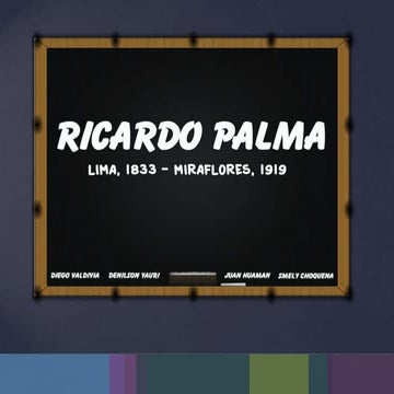 Ricardo palma biografia