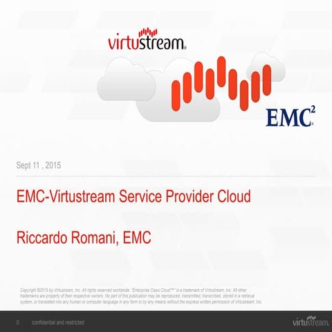 Virtustream Cloud first sales pitch 