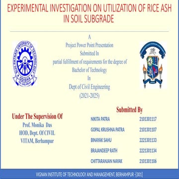 rice husk.pptx is a modern day replacement of cment