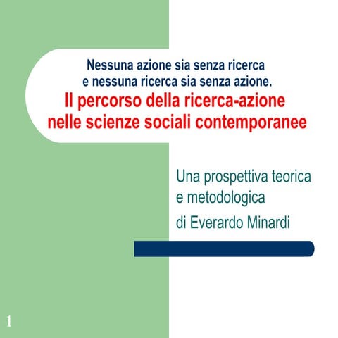 Ricerca e azione   lezione a macerata