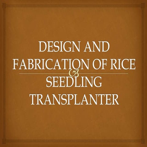 Rice transplanter