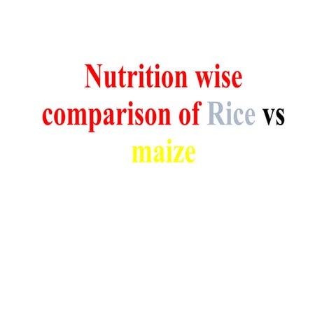 Nutritional comparison of Rice vs maize.pptx