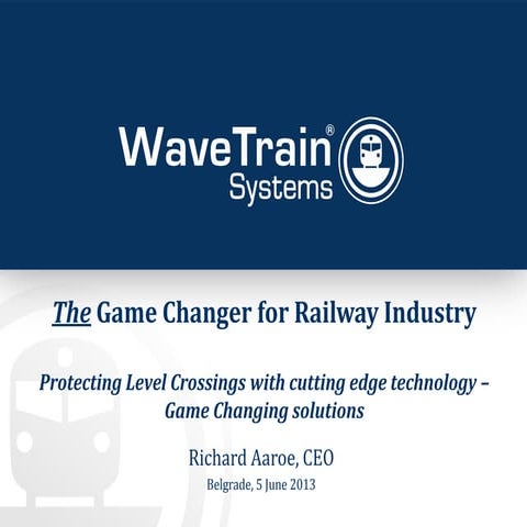 South East Europe Rail conference -  Richard Aaroe