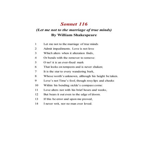 Sonnet 116