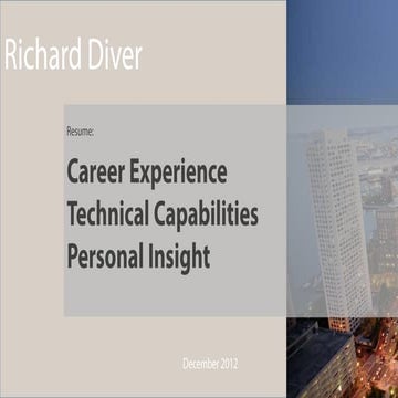 Richard Diver - Visual Resume