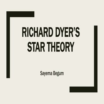 Richard dyer’s star theory
