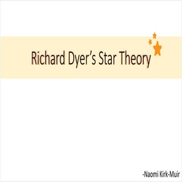 Richard dyer’s star theory