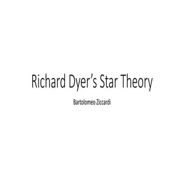 Richard dyer’s Star Theory