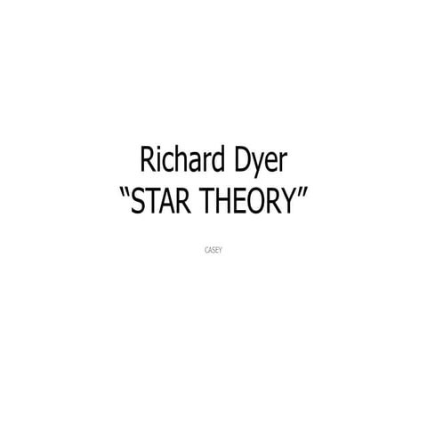 Richard dyer star theory