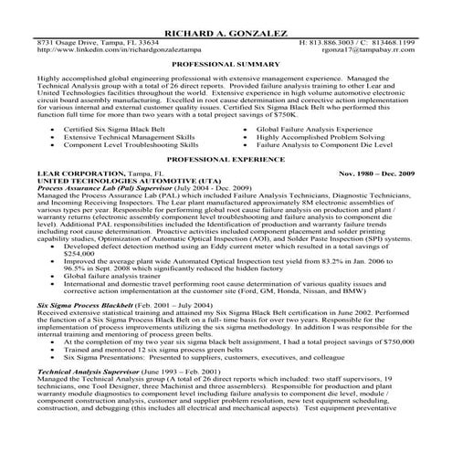 Richard Gonzalez Resume 01 14 10