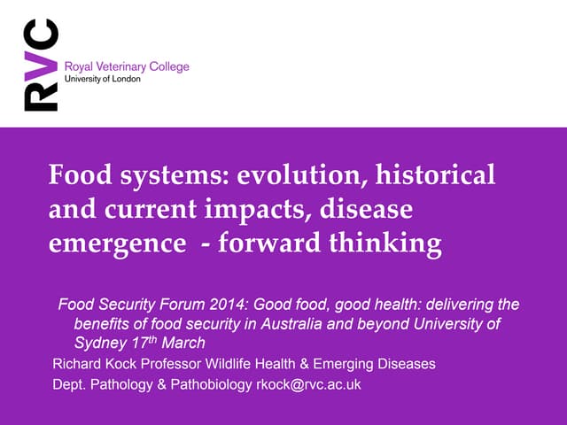 Richard kock food_systems_forward_thinking