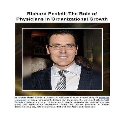 The Critical Role of Physicians in Driving Healthcare Organizational ...