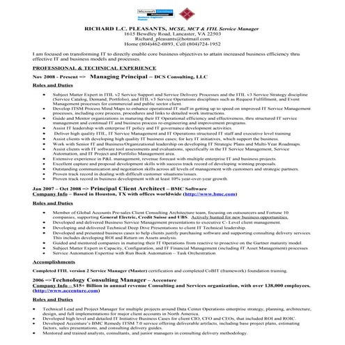 Richard Pleasants Resume 12012010