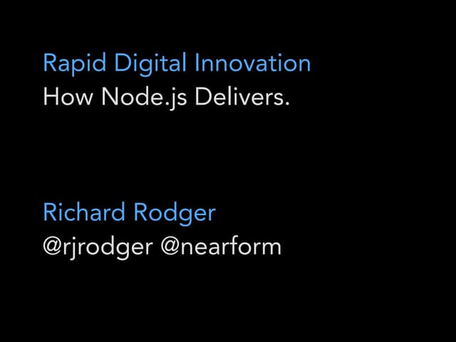 Rapid Digital Innovation: How Node.js Delivers