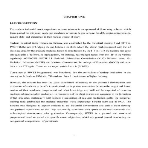 Richard siwes report