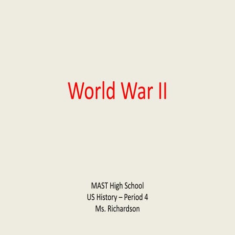 WWII: Neutrality & Lend Lease